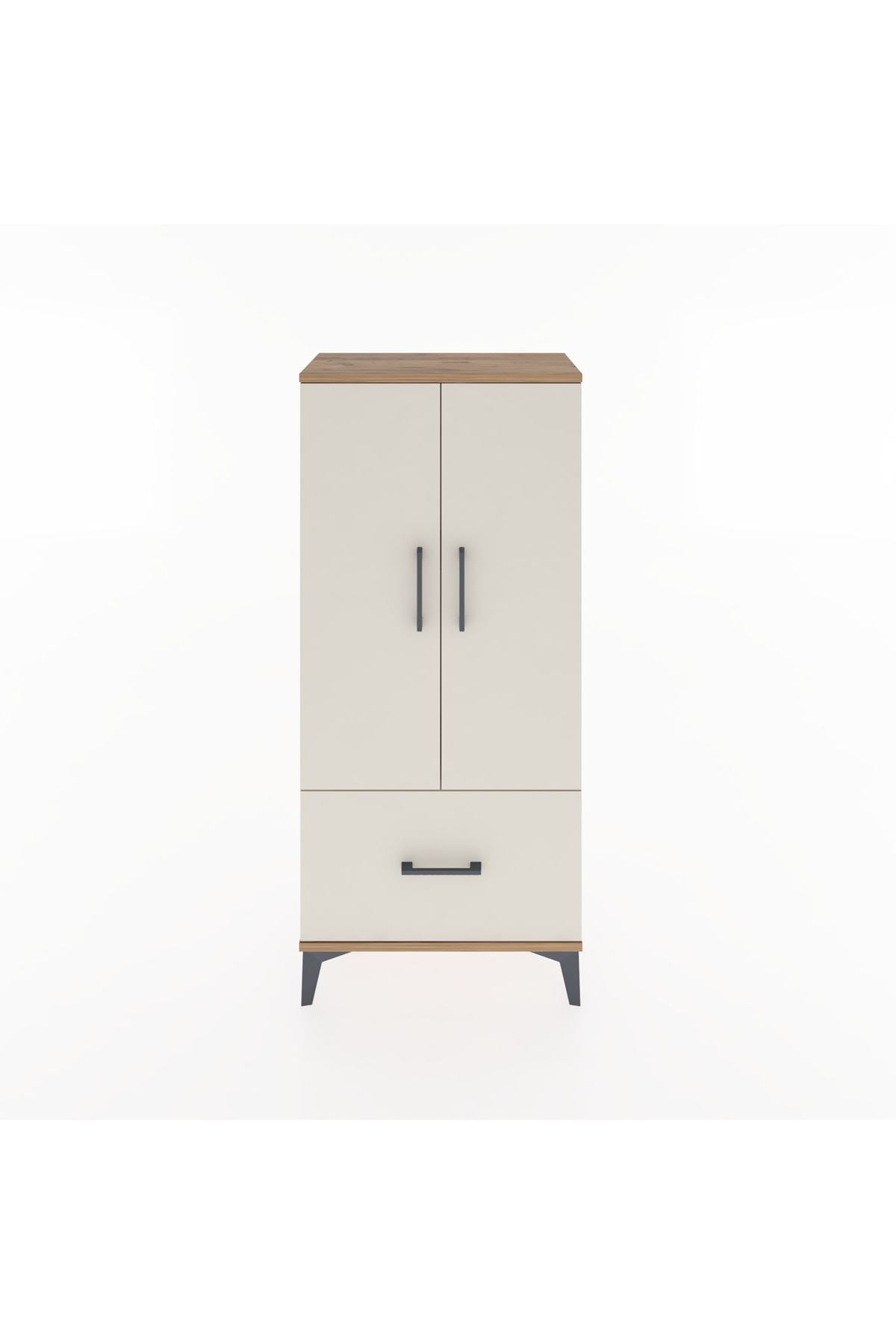 Hyperion Dolap 2 Raflı Tek Çekmeceli 2 Kapaklı 60x44x134 Çam-Aytaşı