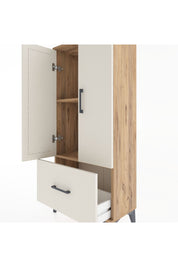 Hyperion Dolap 2 Raflı Tek Çekmeceli 2 Kapaklı 60x44x134 Çam-Aytaşı