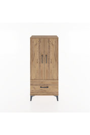 Hyperion Dolap 2 Raflı Tek Çekmeceli 2 Kapaklı 60x44x134 Çam-Çam
