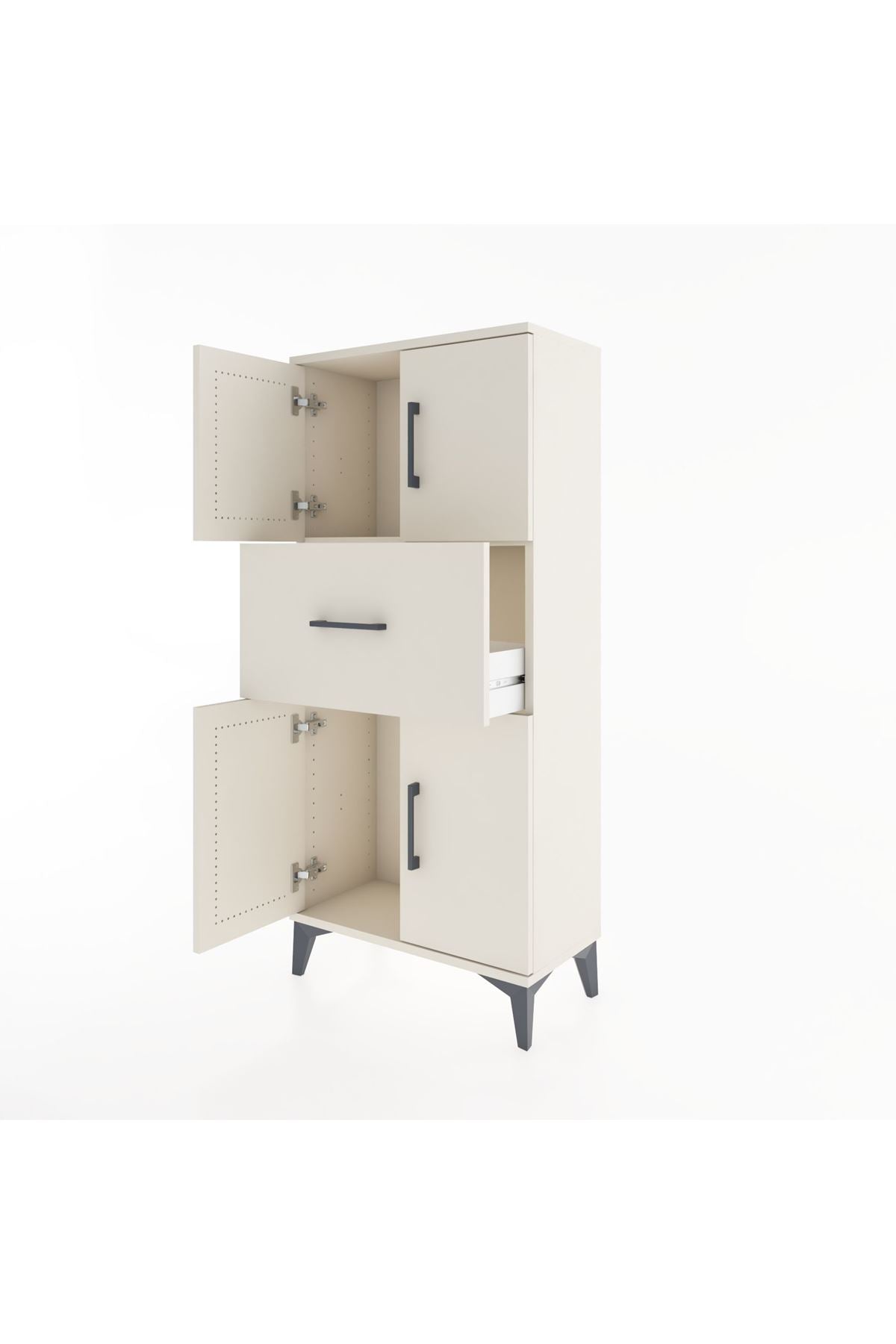 Hyperion Dolap Tek Raflı Tek Çekmeceli 4 Kapaklı 60x44x134 - S50M061V1B