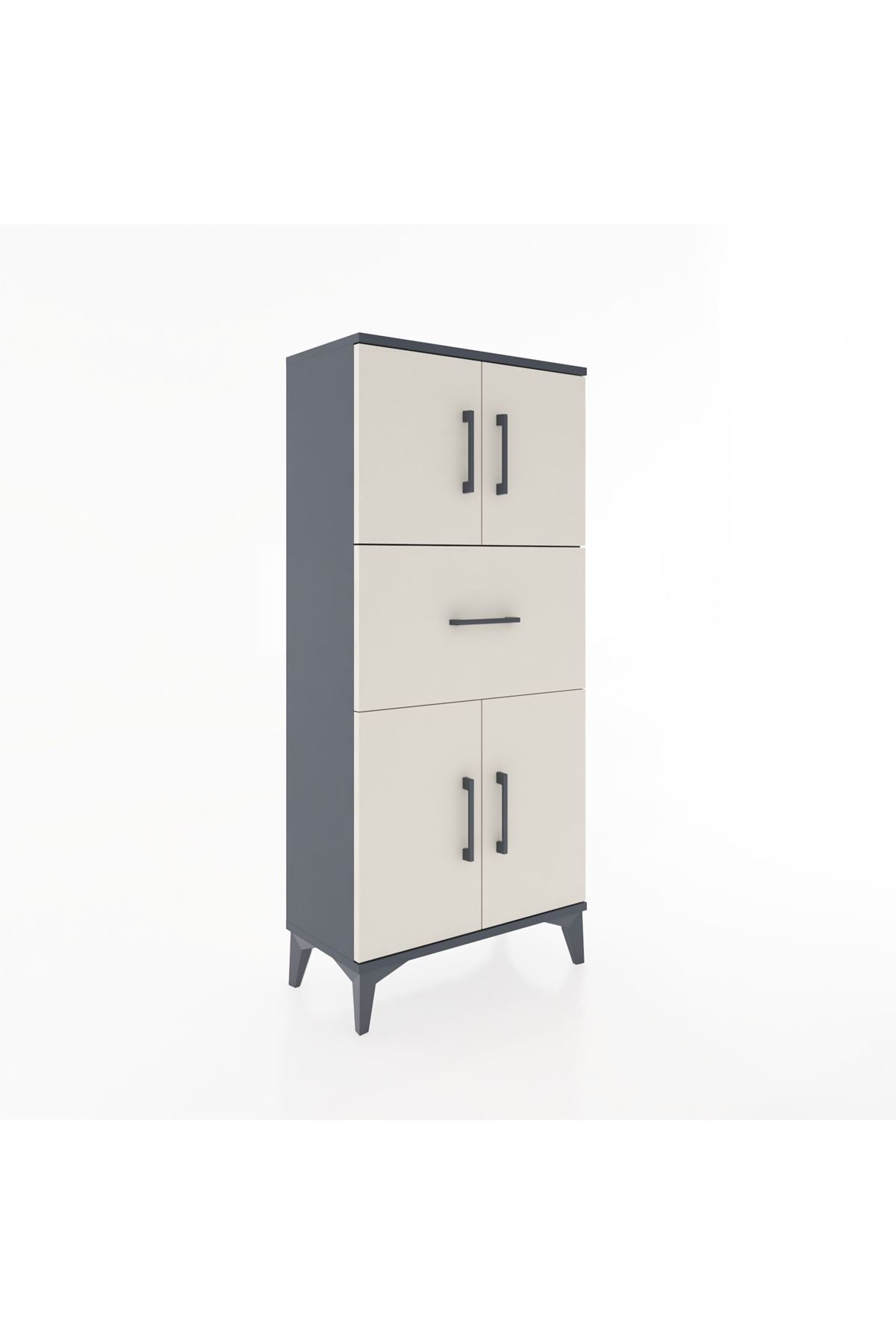 Hyperion Dolap Tek Raflı Tek Çekmeceli 4 Kapaklı 60x44x134 - S50M061V4B