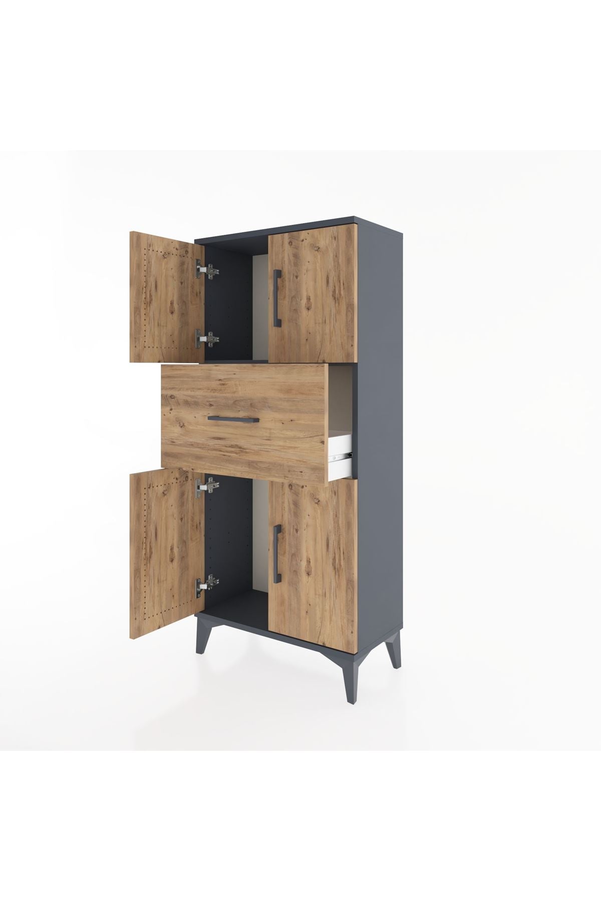 Hyperion Dolap Tek Raflı Tek Çekmeceli 4 Kapaklı 60x44x134 - S50M061V6B