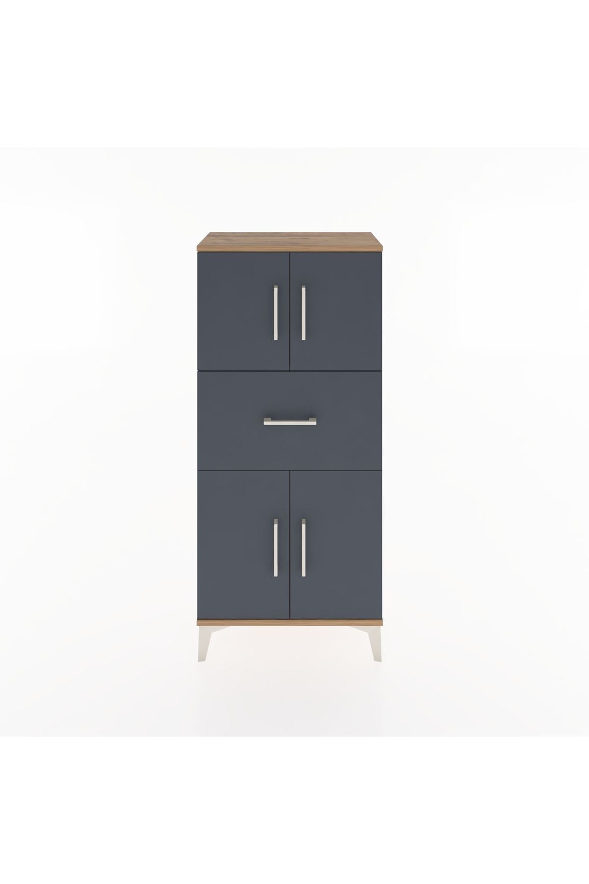 Hyperion Dolap Tek Raflı Tek Çekmeceli 4 Kapaklı 60x44x134 - S50M061V8B