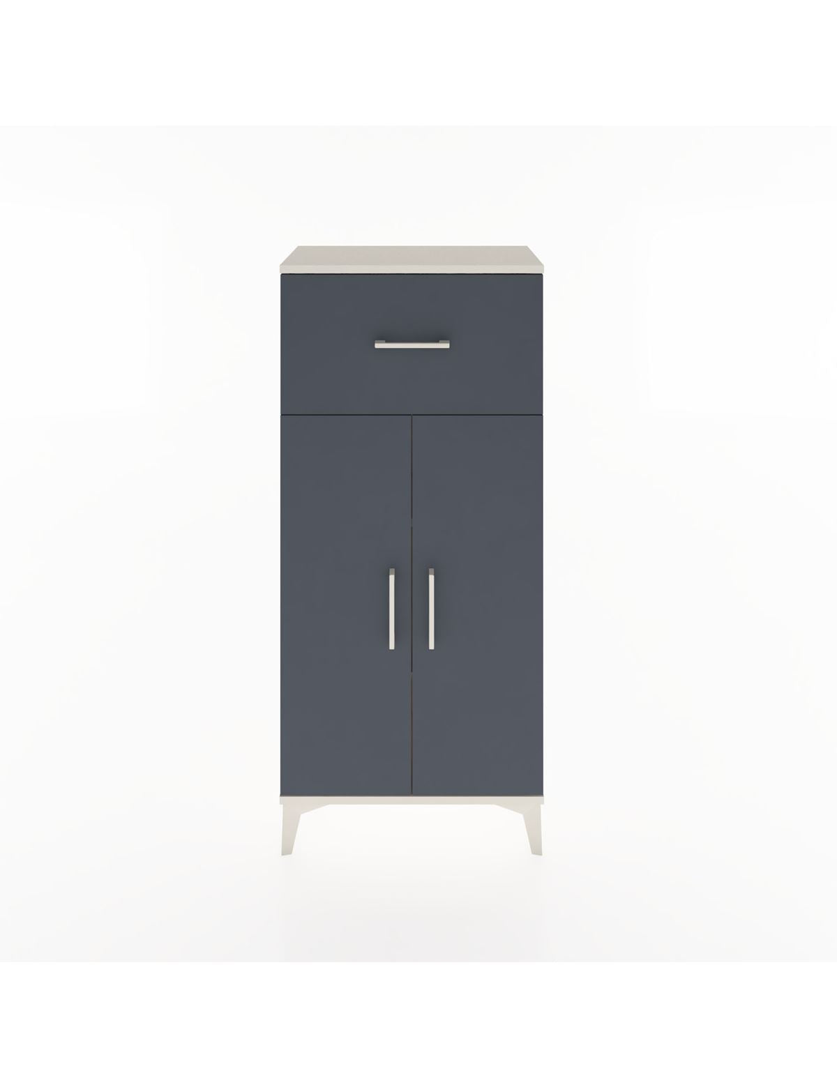 Hyperion Dolap 2 Raflı Tek Çekmeceli 2 Kapaklı 60x44x134 Aytaşı-Antrasit