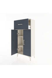 Hyperion Dolap 2 Raflı Tek Çekmeceli 2 Kapaklı 60x44x134 Aytaşı-Antrasit