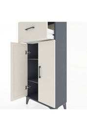 Hyperion Dolap 2 Raflı Tek Çekmeceli 2 Kapaklı 60x44x134 Antrasit-Aytaşı