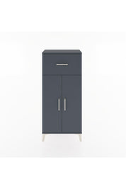 Hyperion Dolap 2 Raflı Tek Çekmeceli 2 Kapaklı 60x44x134 Antrasit-Antrasit