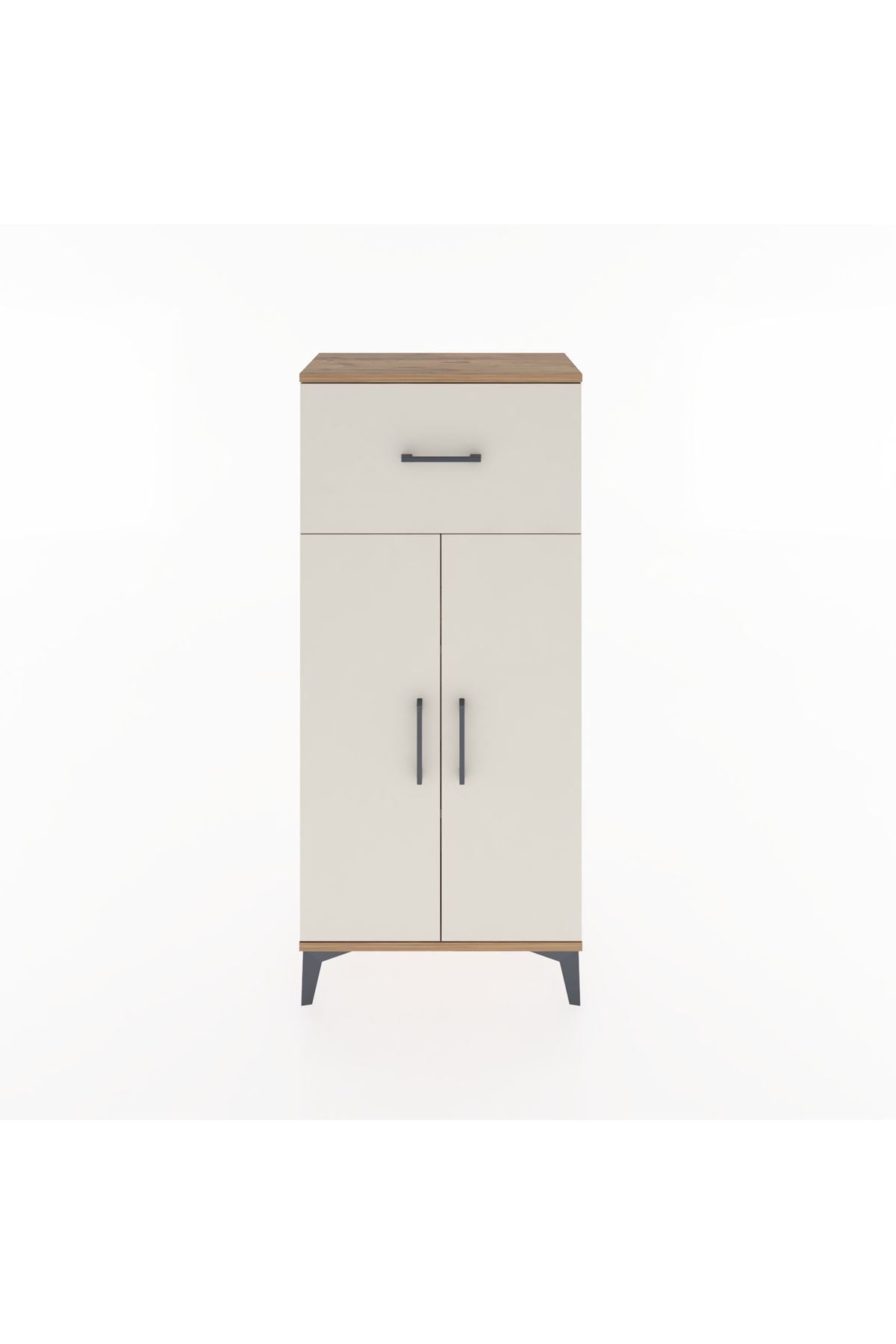 Hyperion Dolap 2 Raflı Tek Çekmeceli 2 Kapaklı 60x44x134 Çam-Aytaşı