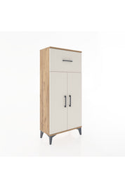 Hyperion Dolap 2 Raflı Tek Çekmeceli 2 Kapaklı 60x44x134 Çam-Aytaşı