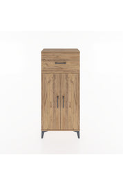 Hyperion Dolap 2 Raflı Tek Çekmeceli 2 Kapaklı 60x44x134 Çam-Çam