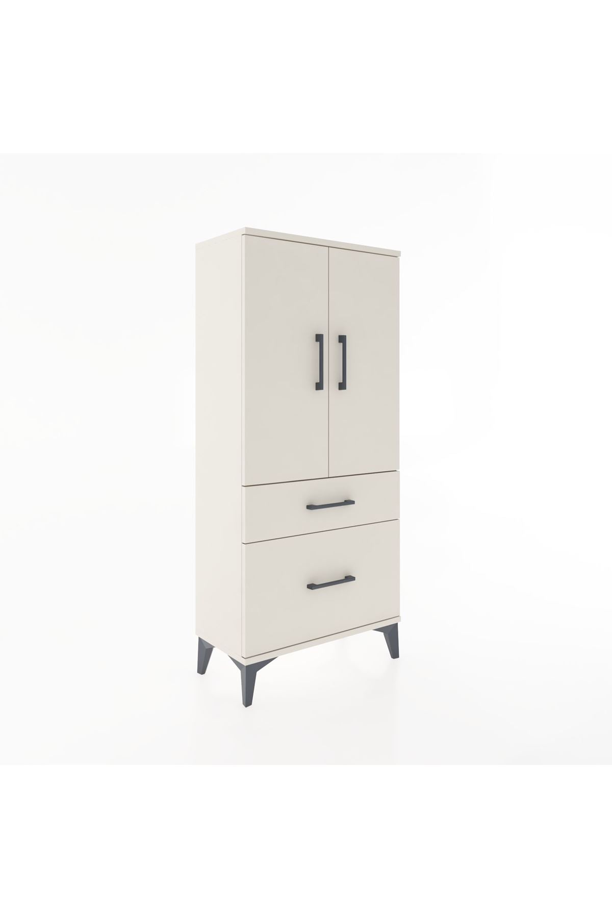 Hyperion Dolap 2 Raflı 2 Çekmeceli 2 Kapaklı 60x44x134 Aytaşı-Aytaşı