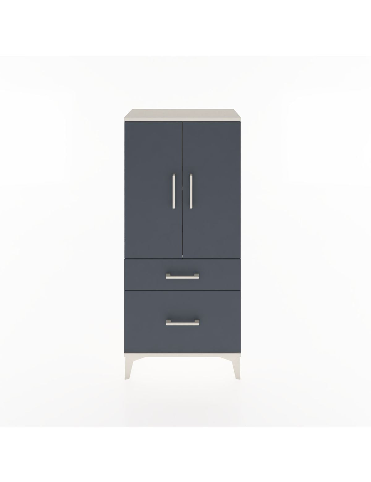 Hyperion Dolap 2 Raflı 2 Çekmeceli 2 Kapaklı 60x44x134 Aytaşı-Antrasit