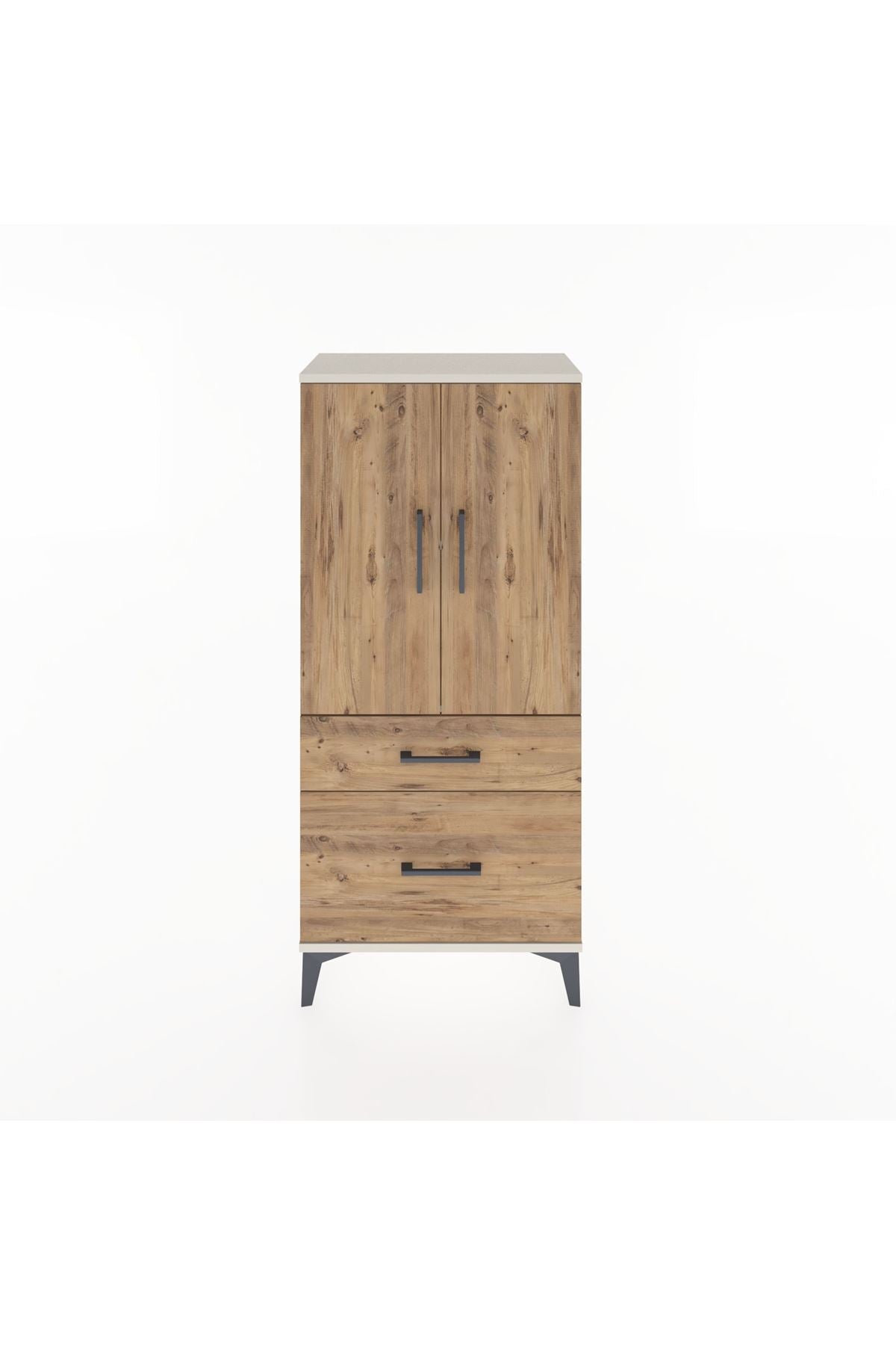 Hyperion Dolap 2 Raflı 2 Çekmeceli 2 Kapaklı 60x44x134 Aytaşı-Çam