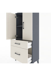 Hyperion Dolap 2 Raflı 2 Çekmeceli 2 Kapaklı 60x44x134 Antrasit-Aytaşı