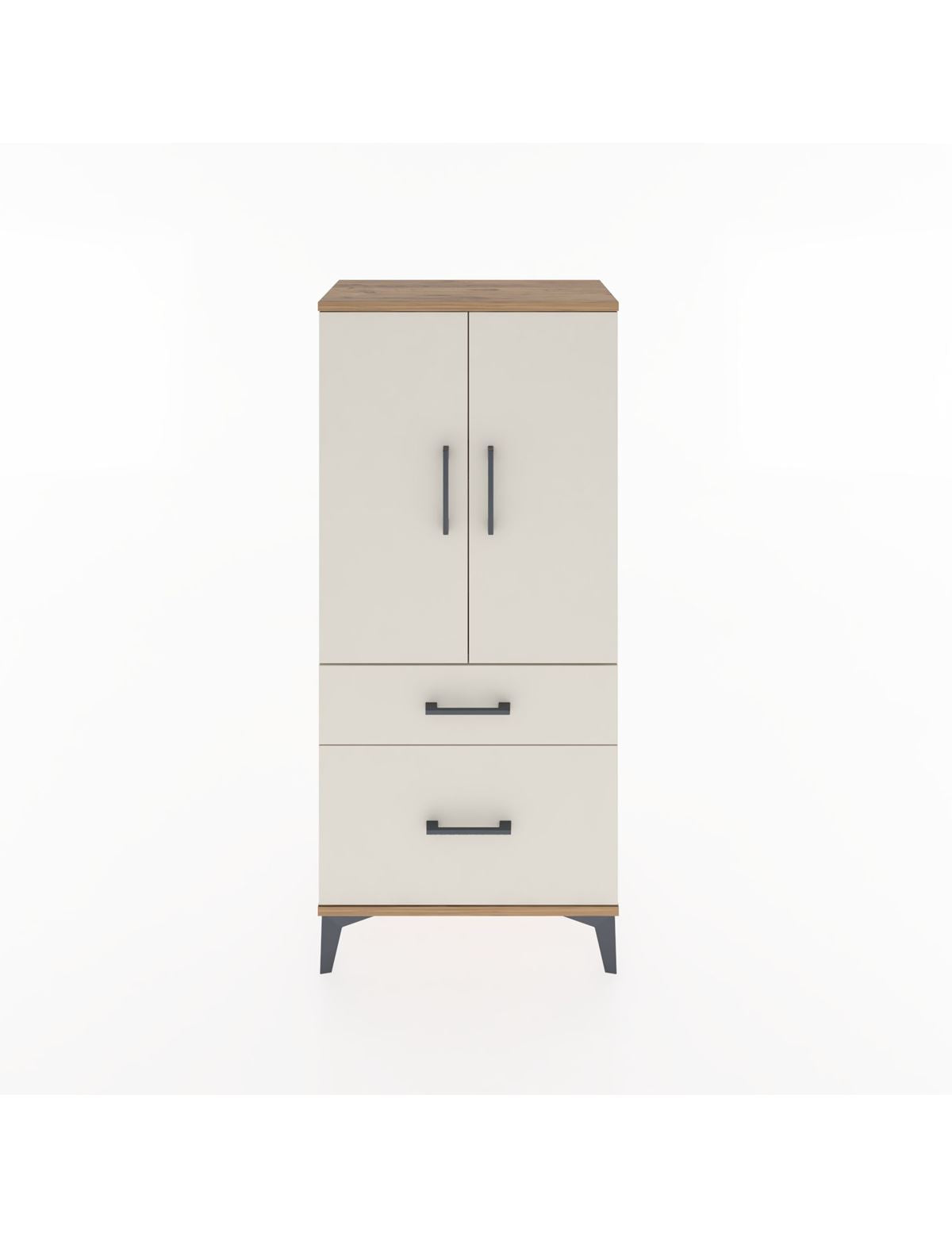 Hyperion Dolap 2 Raflı 2 Çekmeceli 2 Kapaklı 60x44x134 Çam-Aytaşı