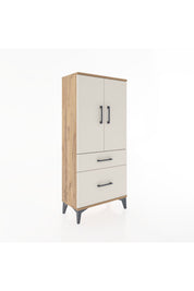 Hyperion Dolap 2 Raflı 2 Çekmeceli 2 Kapaklı 60x44x134 Çam-Aytaşı