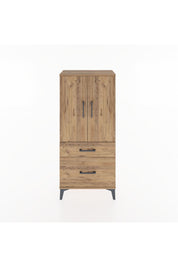 Hyperion Dolap 2 Raflı 2 Çekmeceli 2 Kapaklı 60x44x134 Çam-Çam