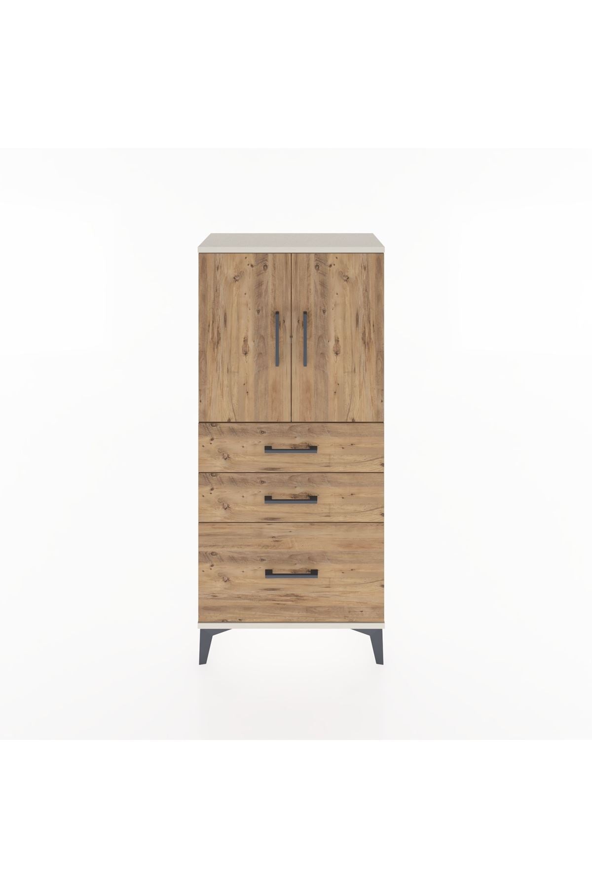 Hyperion Dolap 2 Raflı 3 Çekmeceli 2 Kapaklı 60x44x134 Aytaşı-Çam