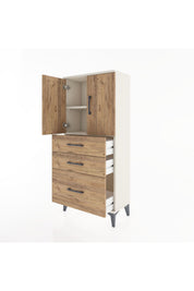 Hyperion Dolap 2 Raflı 3 Çekmeceli 2 Kapaklı 60x44x134 Aytaşı-Çam