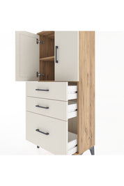 Hyperion Dolap 2 Raflı 3 Çekmeceli 2 Kapaklı 60x44x134 Çam-Aytaşı