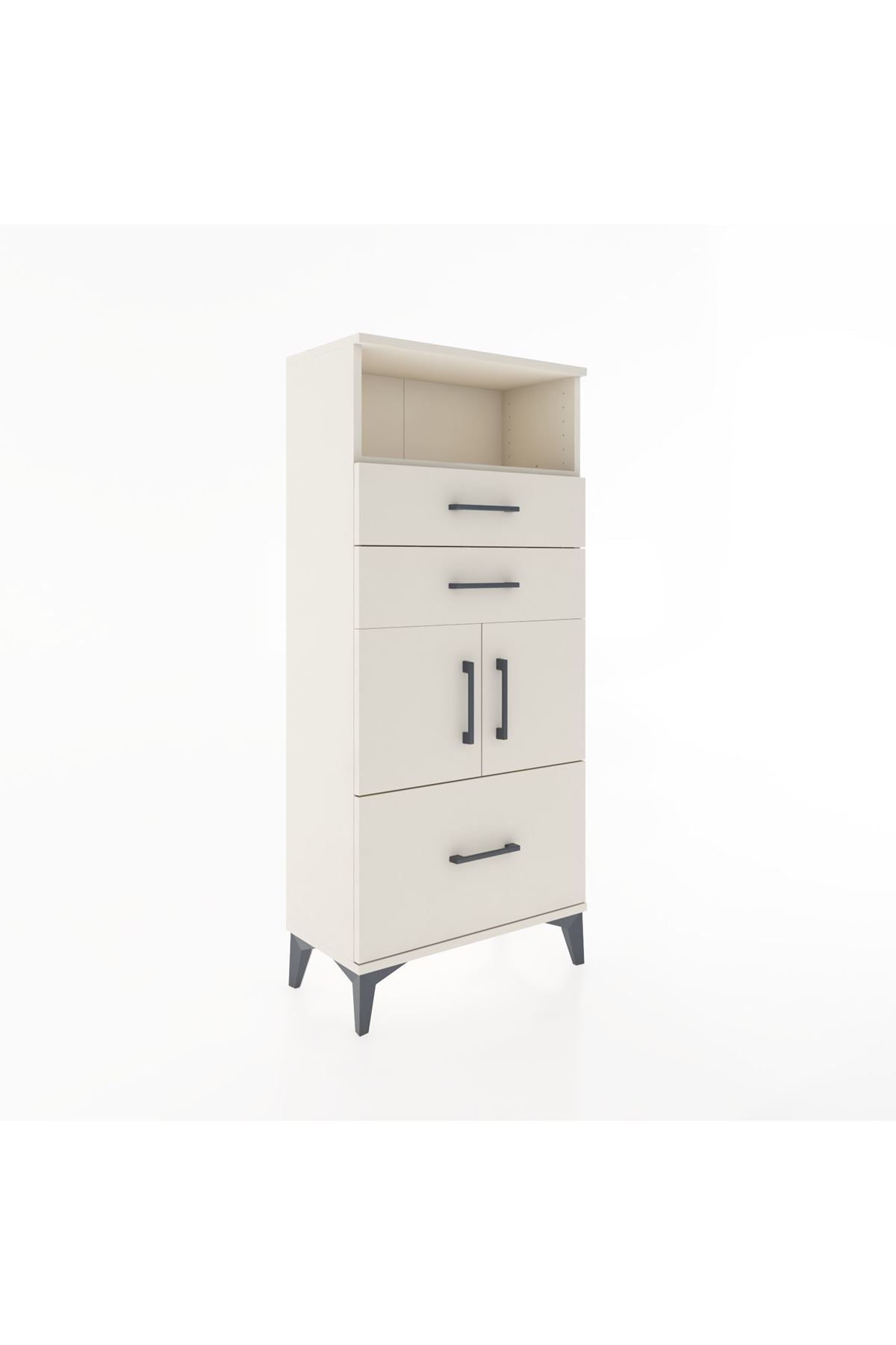 Hyperion Dolap 2 Raflı 3 Çekmeceli 2 Kapaklı 60x44x134 Aytaşı-Aytaşı