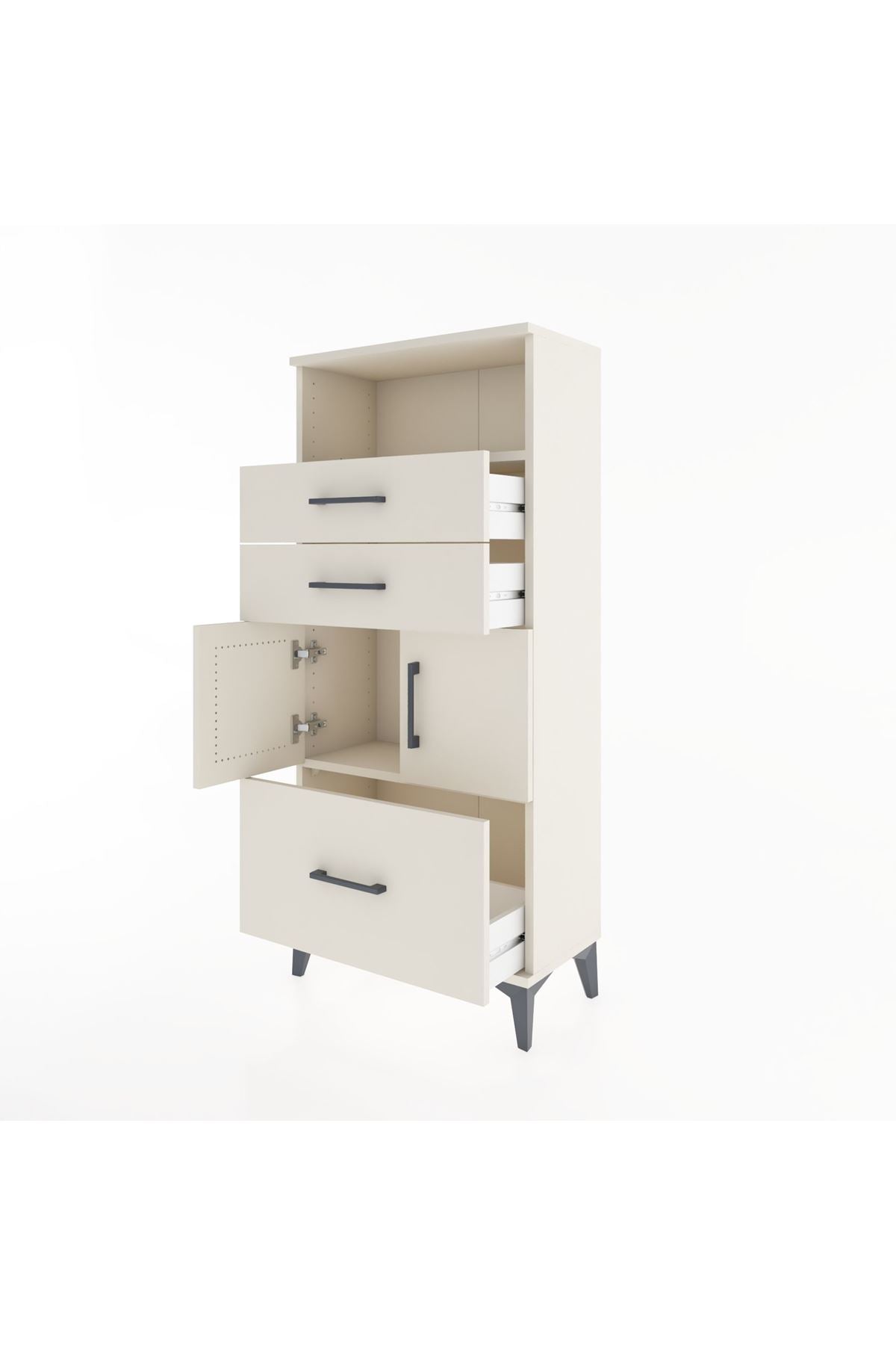 Hyperion Dolap 2 Raflı 3 Çekmeceli 2 Kapaklı 60x44x134 Aytaşı-Aytaşı