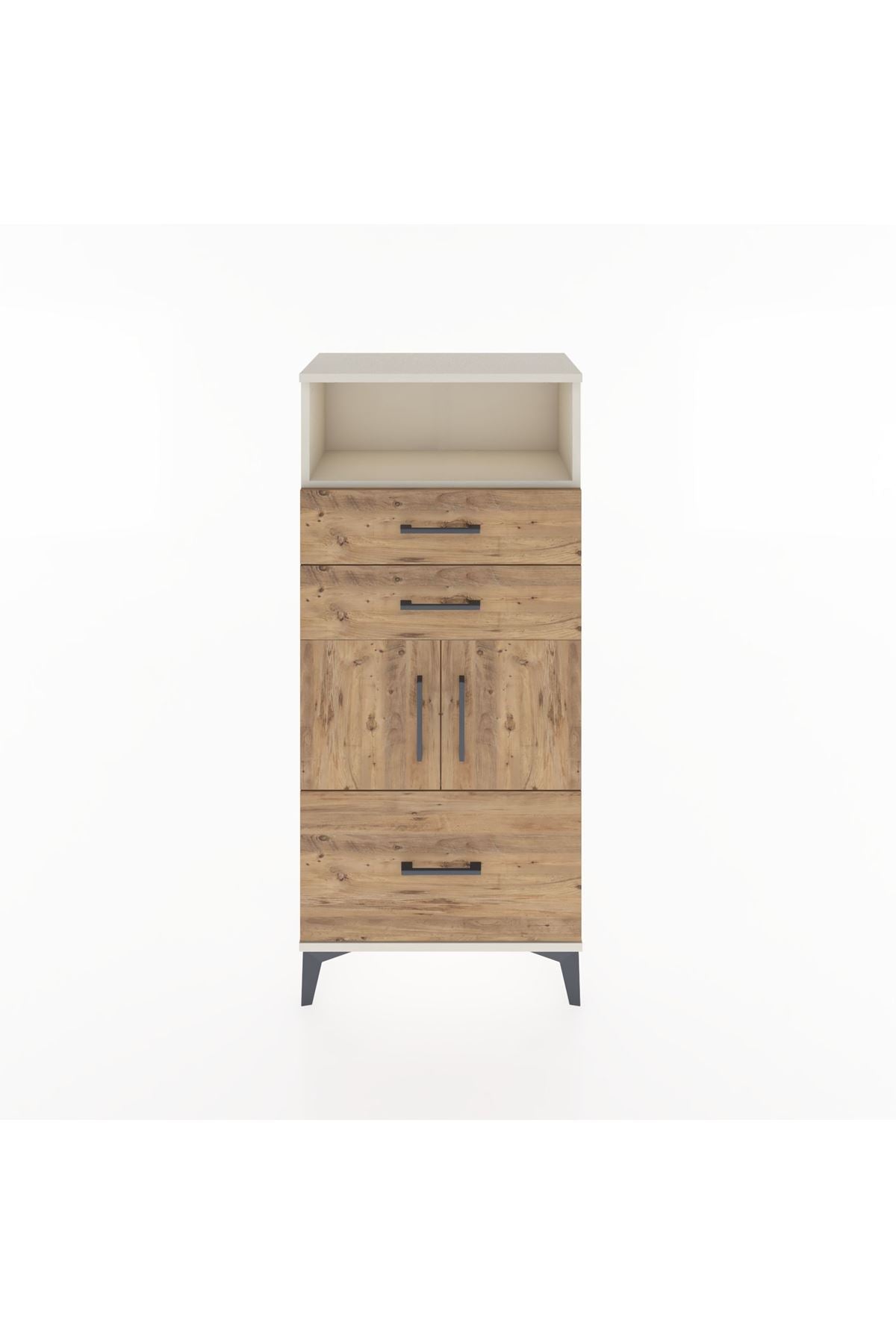 Hyperion Dolap 2 Raflı 3 Çekmeceli 2 Kapaklı 60x44x134 Aytaşı-Çam