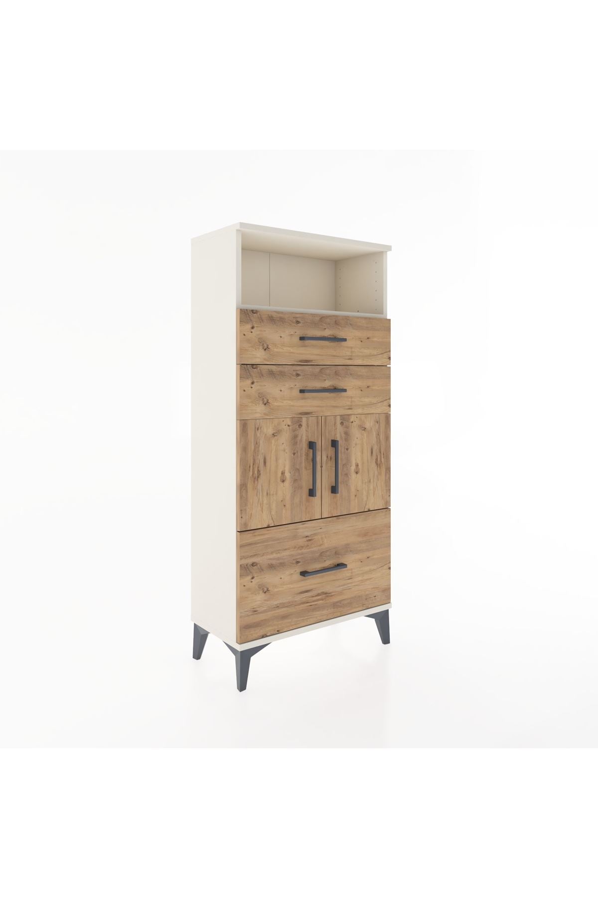 Hyperion Dolap 2 Raflı 3 Çekmeceli 2 Kapaklı 60x44x134 Aytaşı-Çam