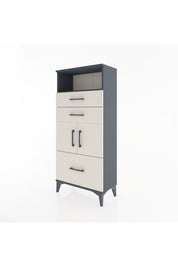 Hyperion Dolap 2 Raflı 3 Çekmeceli 2 Kapaklı 60x44x134 Antrasit-Aytaşı