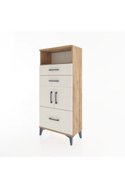Hyperion Dolap 2 Raflı 3 Çekmeceli 2 Kapaklı 60x44x134 Çam-Aytaşı