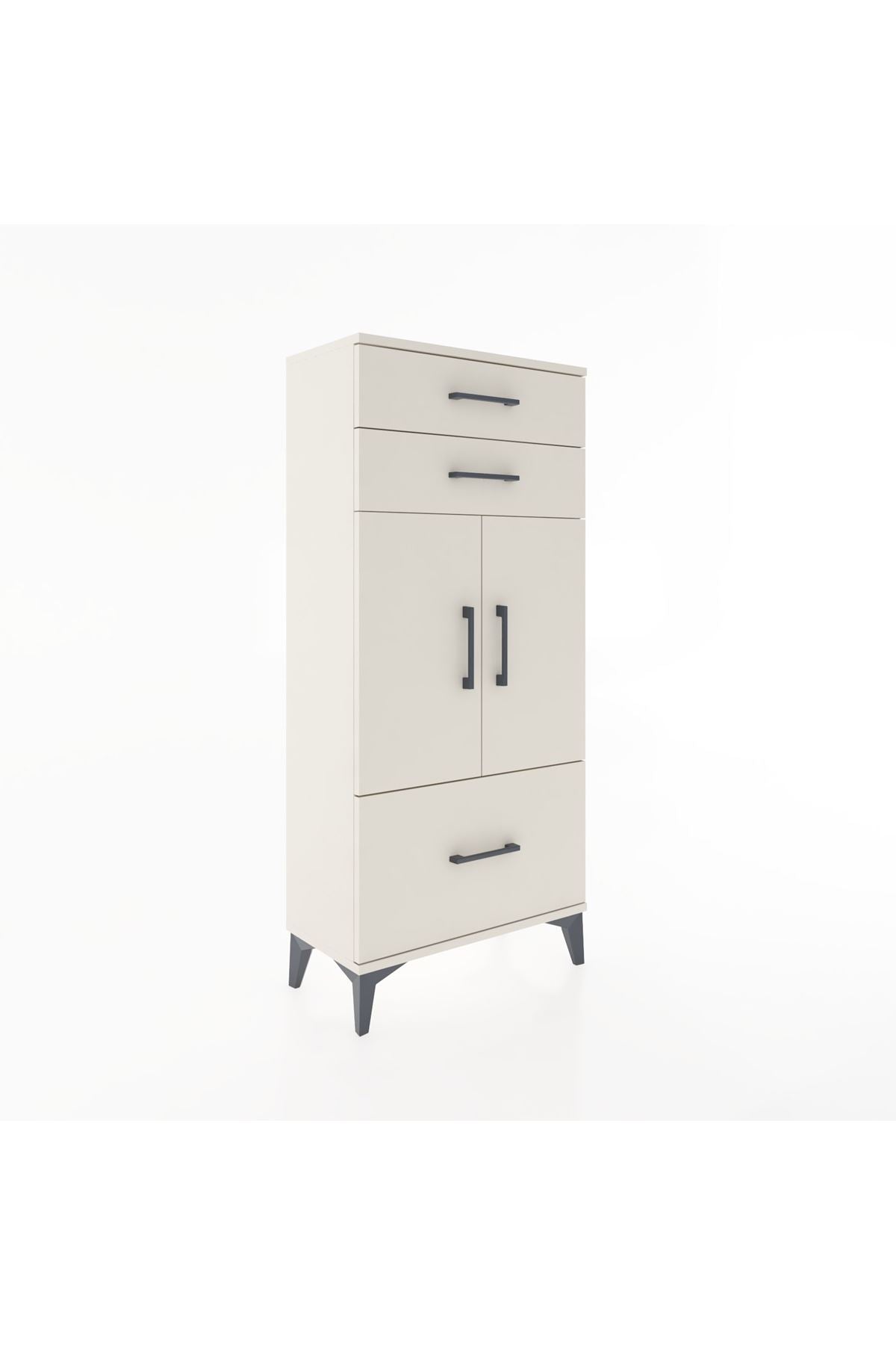 Hyperion Dolap 2 Raflı 3 Çekmeceli 2 Kapaklı 60x44x134 Aytaşı-Aytaşı