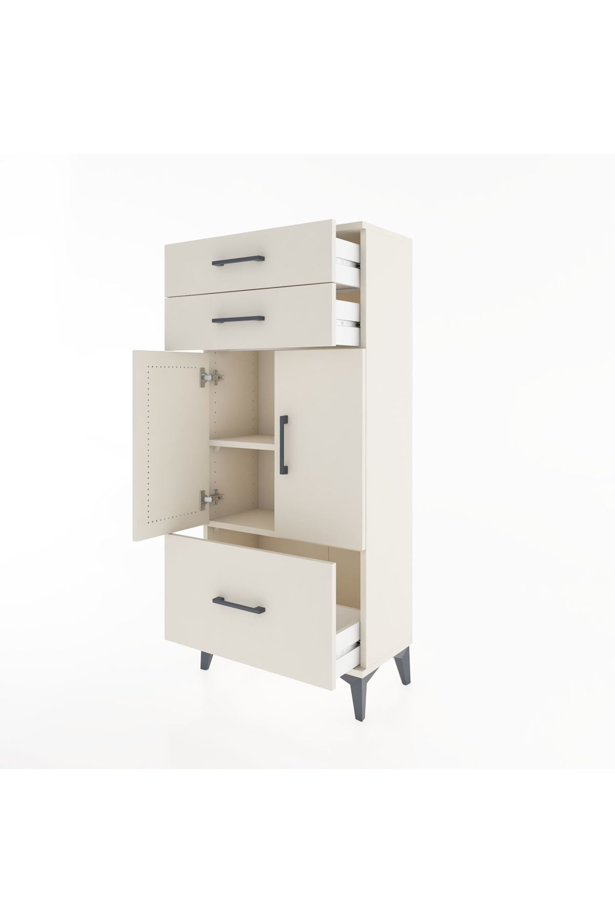 Hyperion Dolap 2 Raflı 3 Çekmeceli 2 Kapaklı 60x44x134 Aytaşı-Aytaşı