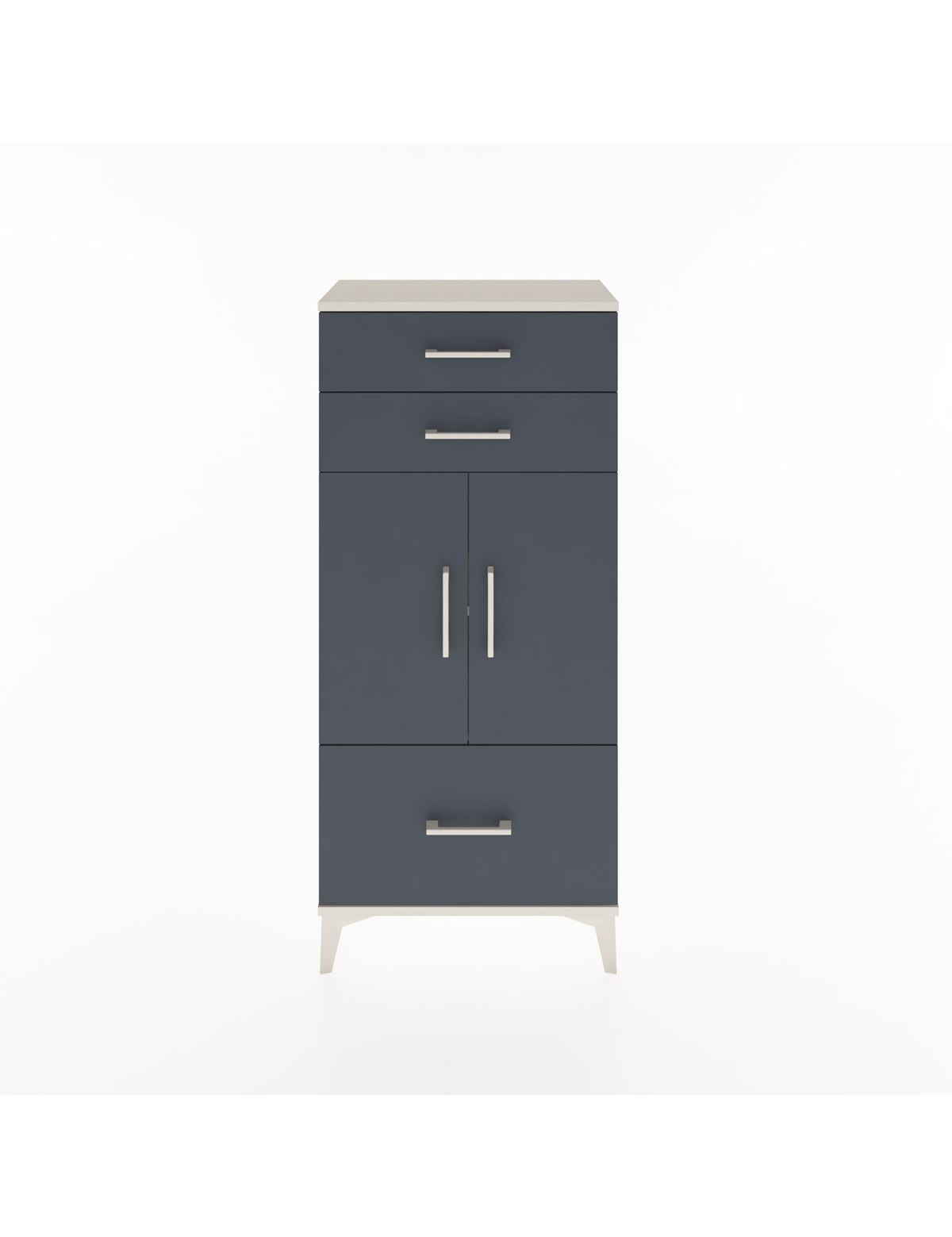 Hyperion Dolap 2 Raflı 3 Çekmeceli 2 Kapaklı 60x44x134 Aytaşı-Antrasit