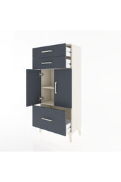 Hyperion Dolap 2 Raflı 3 Çekmeceli 2 Kapaklı 60x44x134 Aytaşı-Antrasit