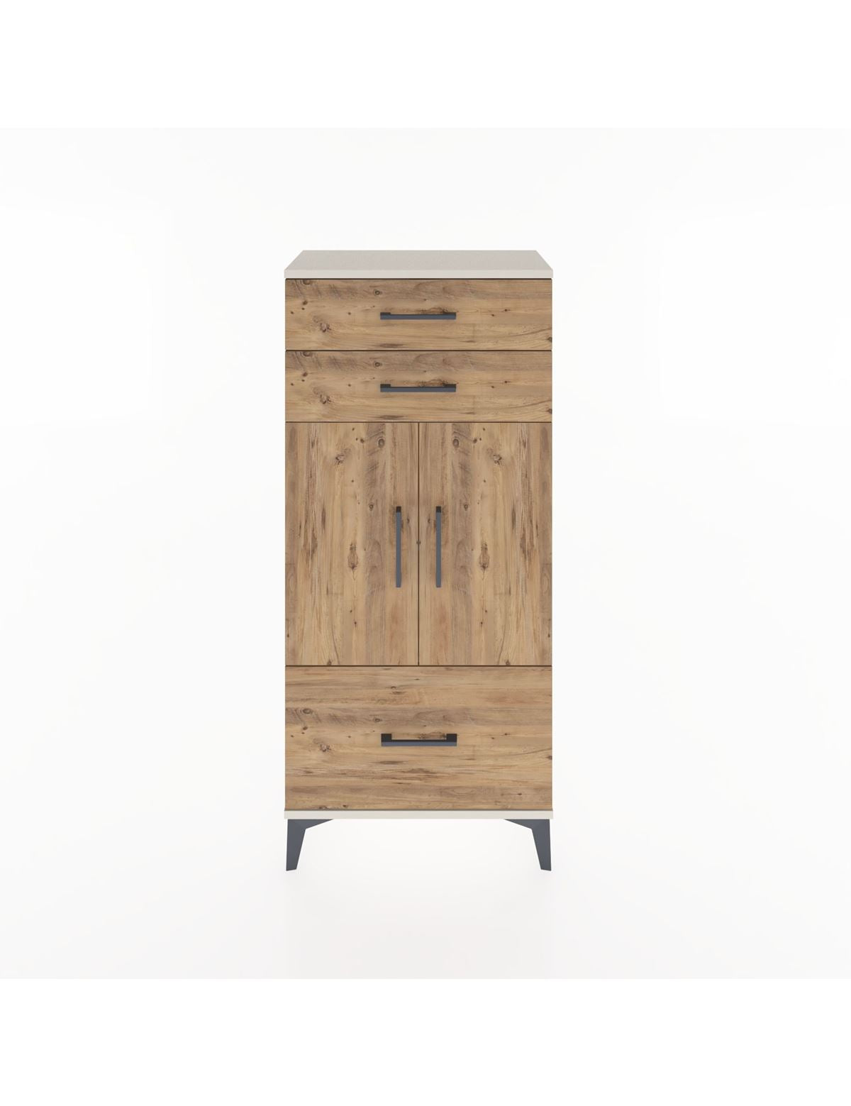 Hyperion Dolap 2 Raflı 3 Çekmeceli 2 Kapaklı 60x44x134 Aytaşı-Çam