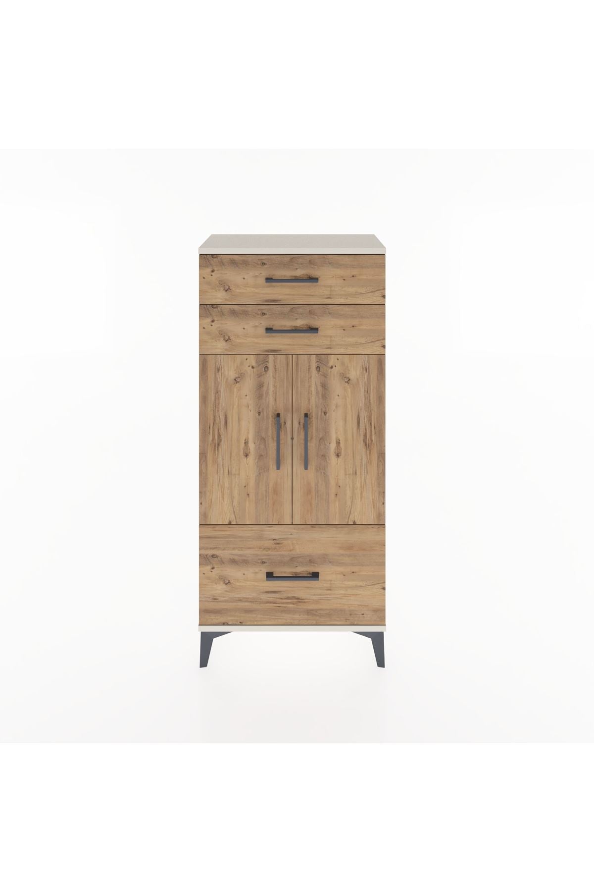 Hyperion Dolap 2 Raflı 3 Çekmeceli 2 Kapaklı 60x44x134 Aytaşı-Çam