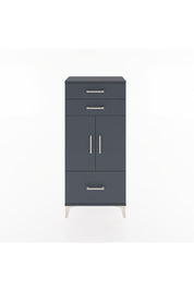 Hyperion Dolap 2 Raflı 3 Çekmeceli 2 Kapaklı 60x44x134 Antrasit-Antrasit