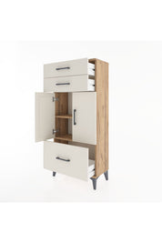 Hyperion Dolap 2 Raflı 3 Çekmeceli 2 Kapaklı 60x44x134 Çam-Aytaşı