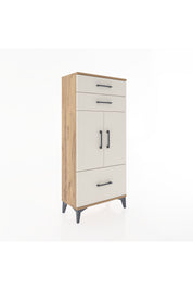 Hyperion Dolap 2 Raflı 3 Çekmeceli 2 Kapaklı 60x44x134 Çam-Aytaşı