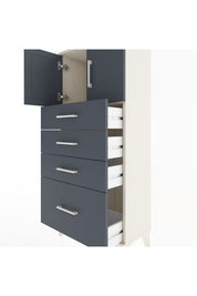 Hyperion Dolap Tek Raflı 4 Çekmeceli 2 Kapaklı 60x44x134 - S50M067V2B