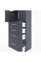 Hyperion Dolap Tek Raflı 4 Çekmeceli 2 Kapaklı 60x44x134 - S50M067V5B