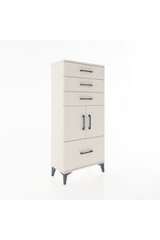 Hyperion Dolap Tek Raflı 4 Çekmeceli 2 Kapaklı 60x44x134 - S50M068V1B