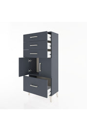Hyperion Dolap Tek Raflı 4 Çekmeceli 2 Kapaklı 60x44x134 - S50M068V5B