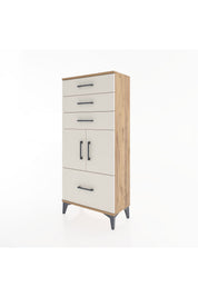 Hyperion Dolap Tek Raflı 4 Çekmeceli 2 Kapaklı 60x44x134 - S50M068V7B