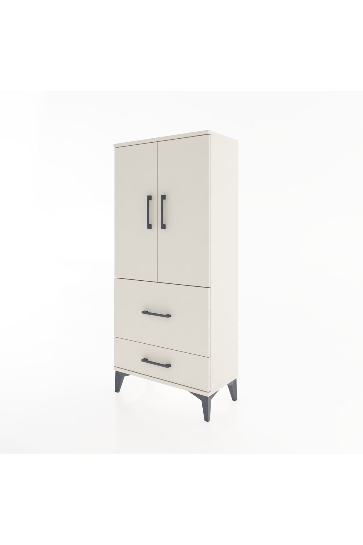 Hyperion Dolap Tek Raflı 2 Çekmeceli 2 Kapaklı 60x44x134 - S50M069V1B