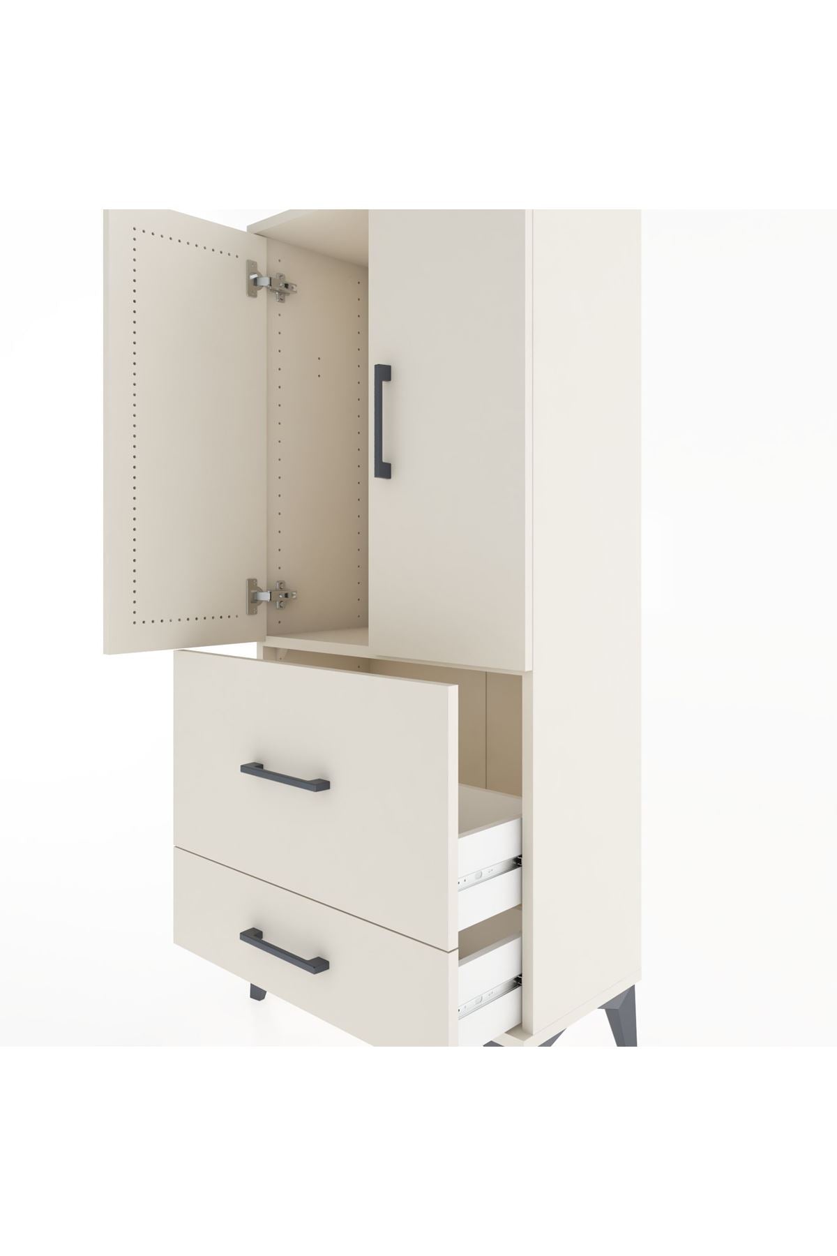 Hyperion Dolap Tek Raflı 2 Çekmeceli 2 Kapaklı 60x44x134 - S50M069V1B