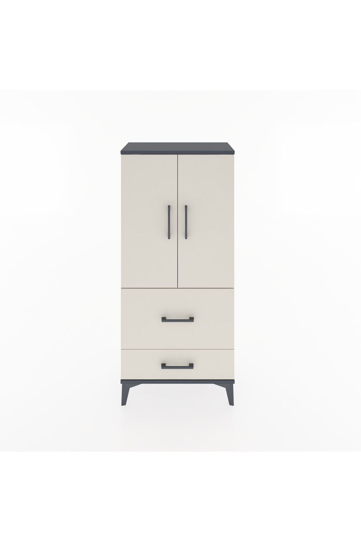 Hyperion Dolap Tek Raflı 2 Çekmeceli 2 Kapaklı 60x44x134 - S50M069V4B