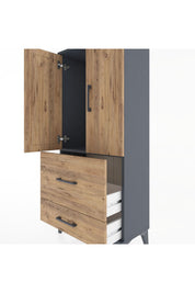 Hyperion Dolap Tek Raflı 2 Çekmeceli 2 Kapaklı 60x44x134 - S50M069V6B