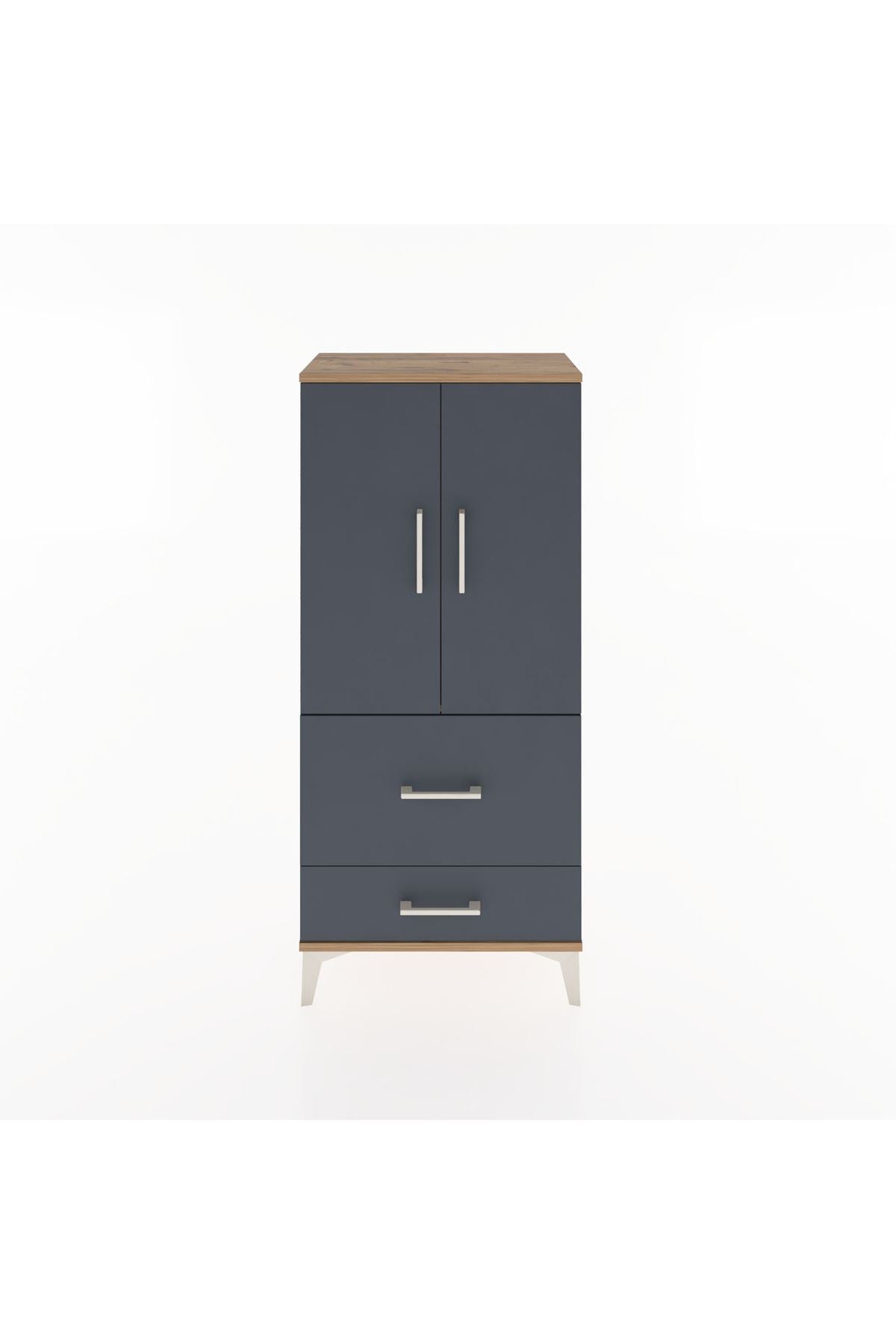 Hyperion Dolap Tek Raflı 2 Çekmeceli 2 Kapaklı 60x44x134 - S50M069V8B