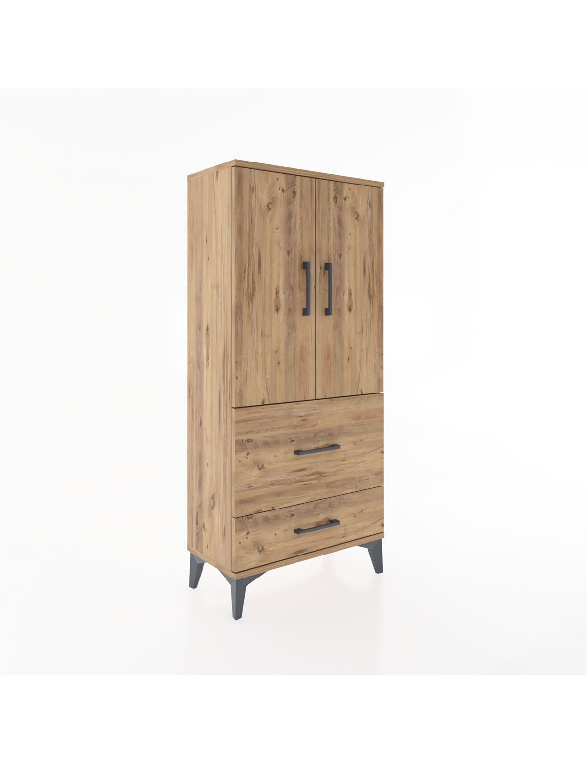 Hyperion Dolap Tek Raflı 2 Çekmeceli 2 Kapaklı 60x44x134 - S50M069V9B